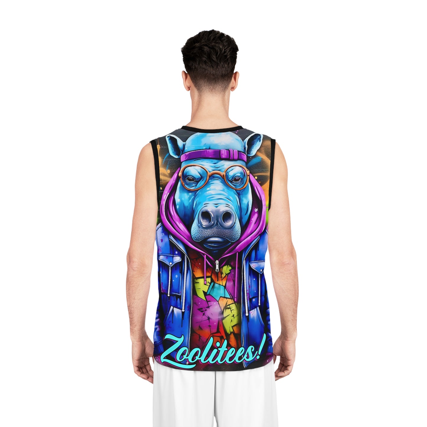 Hip-Hop Hippopotamus Basketball Jersey