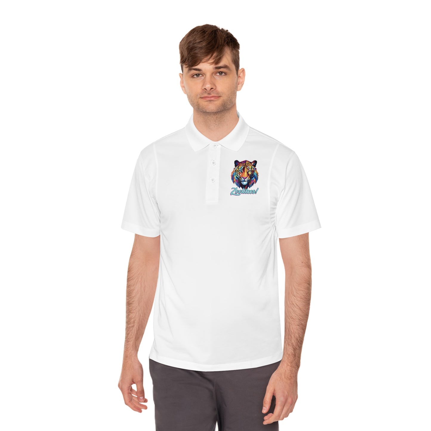 Lion Art Deco Logo Men's Sport Polo Shirt