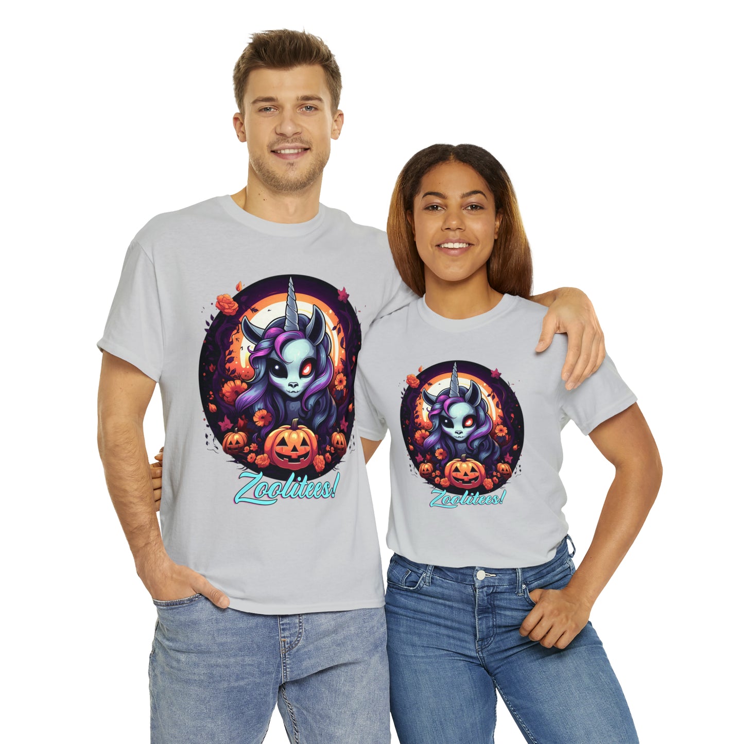 Halloween Unicorn Unisex Heavy Cotton Tee