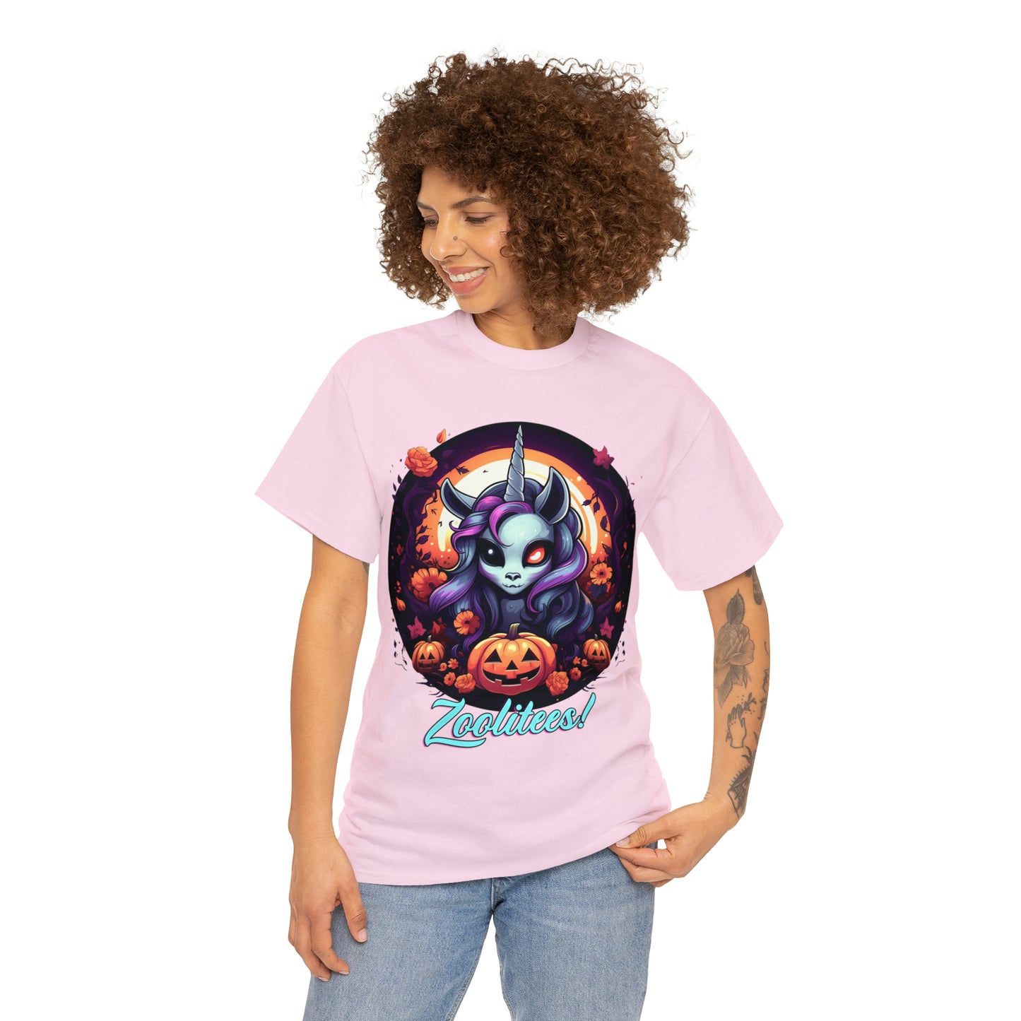 Halloween Unicorn Unisex Heavy Cotton Tee