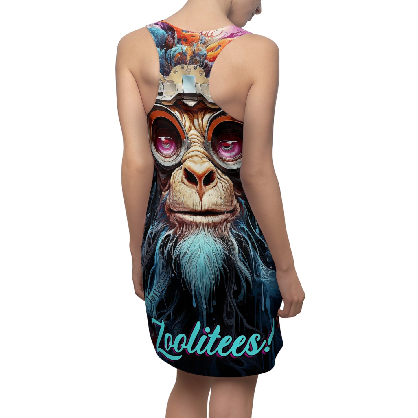 Mystic Monkey Women's Cut & Sew Racerback Dress (AOP)