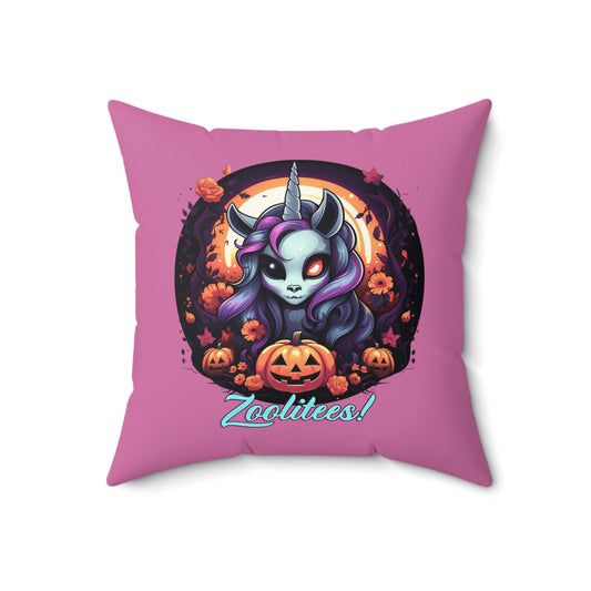 Haloween Unicorn Square Pillow