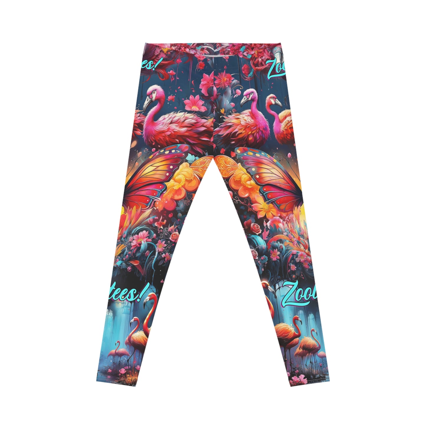 Butterfly Flamingo Women's Casual Leggings