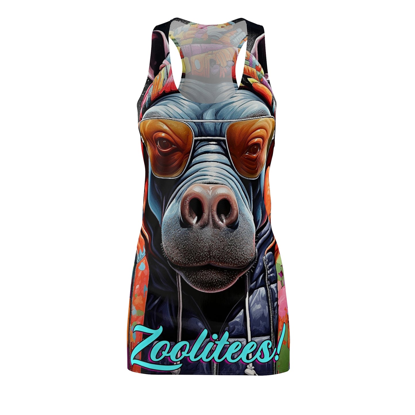 Hip-Hop Hippopotamus 2 Women's Dress