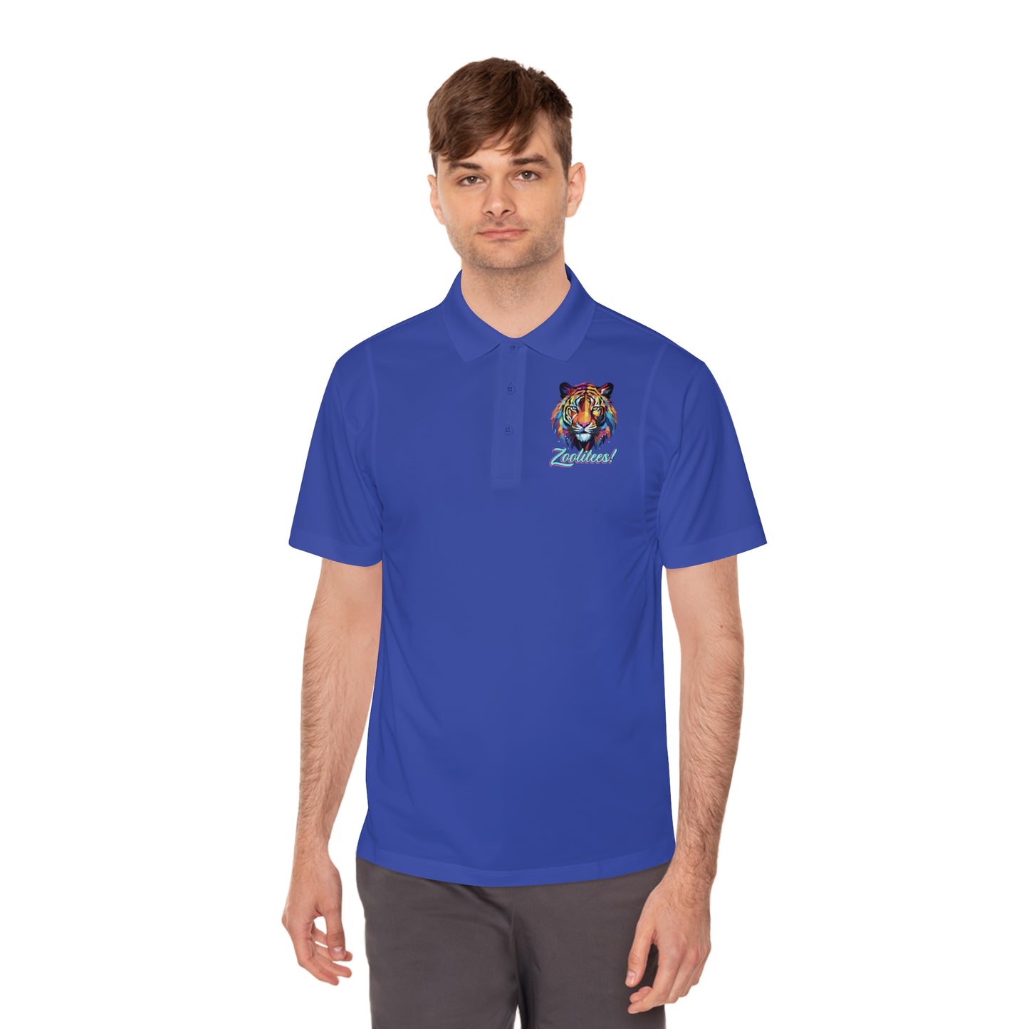 Lion Art Deco Logo Men's Sport Polo Shirt