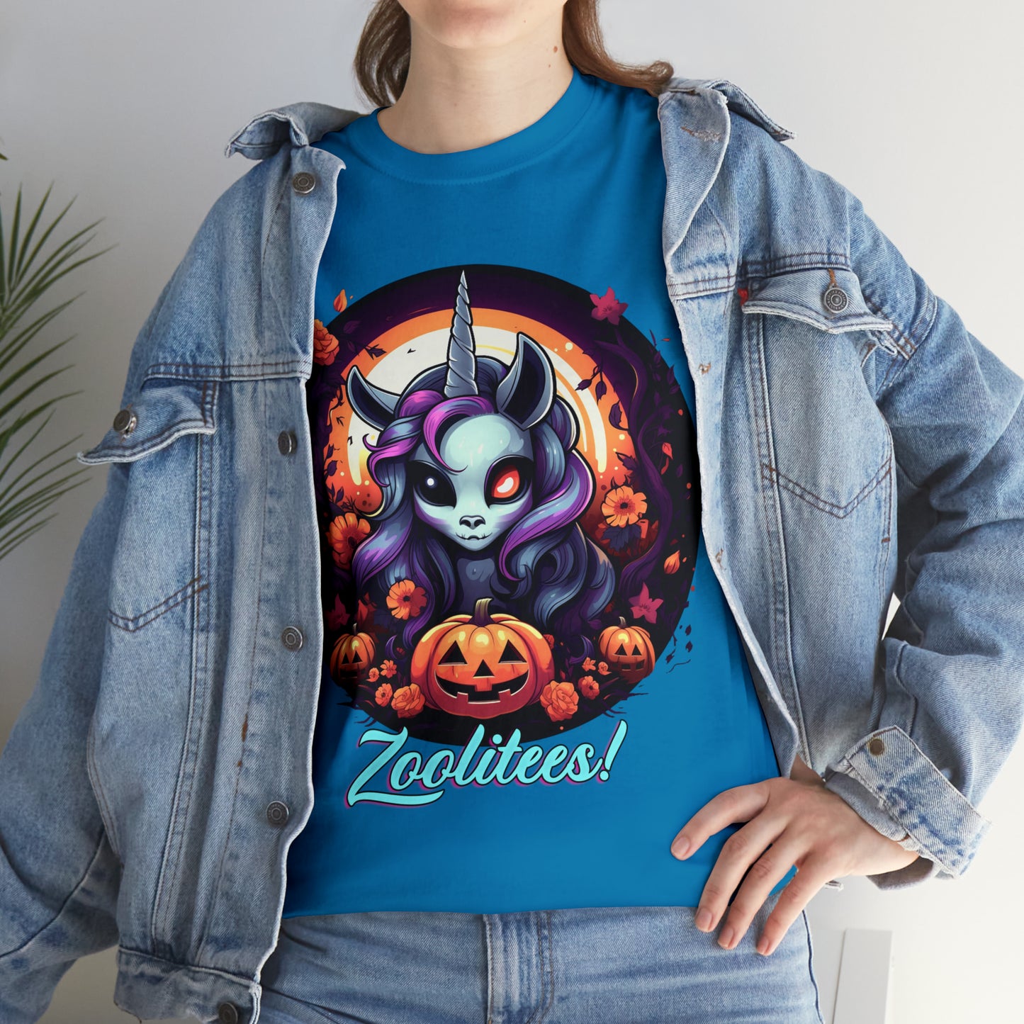 Halloween Unicorn Unisex Heavy Cotton Tee