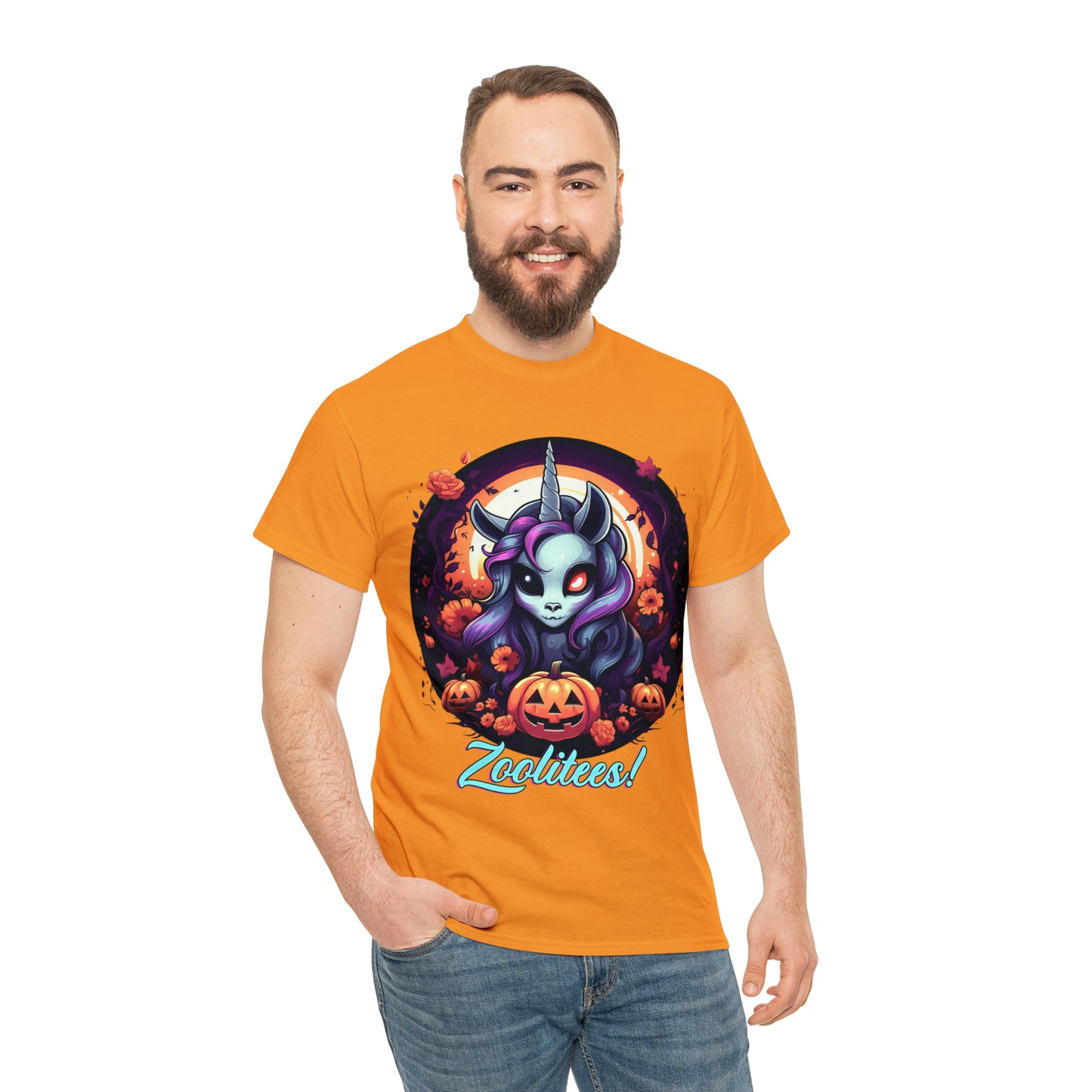 Halloween Unicorn Unisex Heavy Cotton Tee