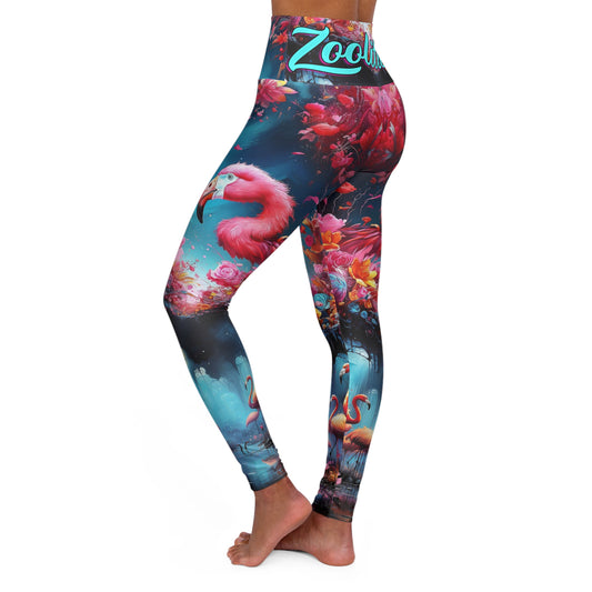 Flamingo High Waisted Yoga Leggings