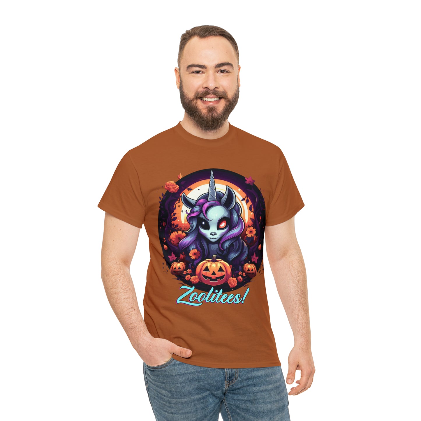 Halloween Unicorn Unisex Heavy Cotton Tee