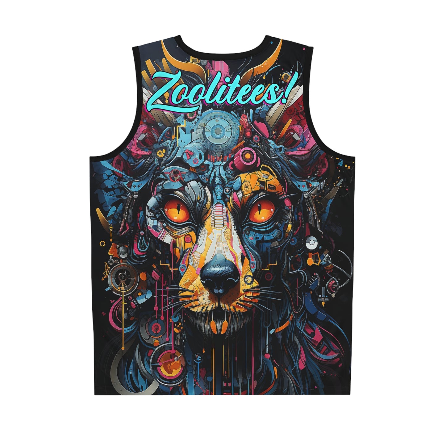 Psychedelic Cat Basketball Jersey