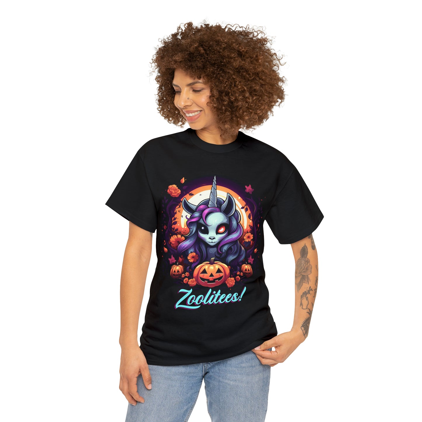 Halloween Unicorn Unisex Heavy Cotton Tee