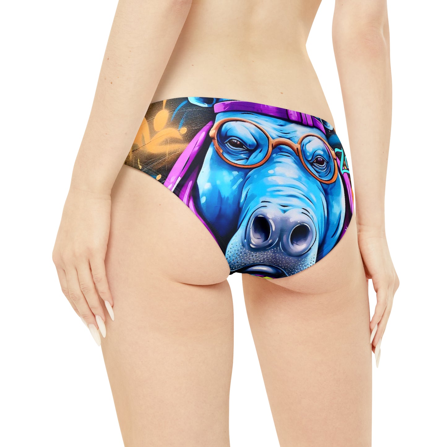 Hip-Hop Hippopotamus Bikini Set