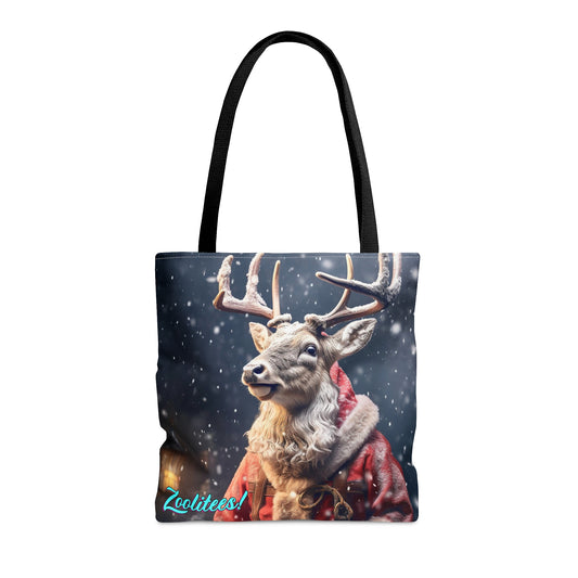Deer Santa Tote Bag
