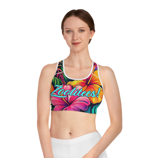 Tropical Sports Bra (AOP)