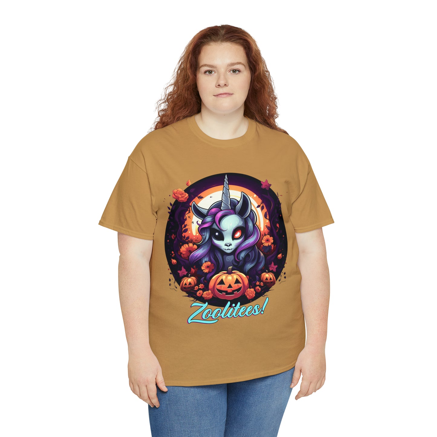 Halloween Unicorn Unisex Heavy Cotton Tee