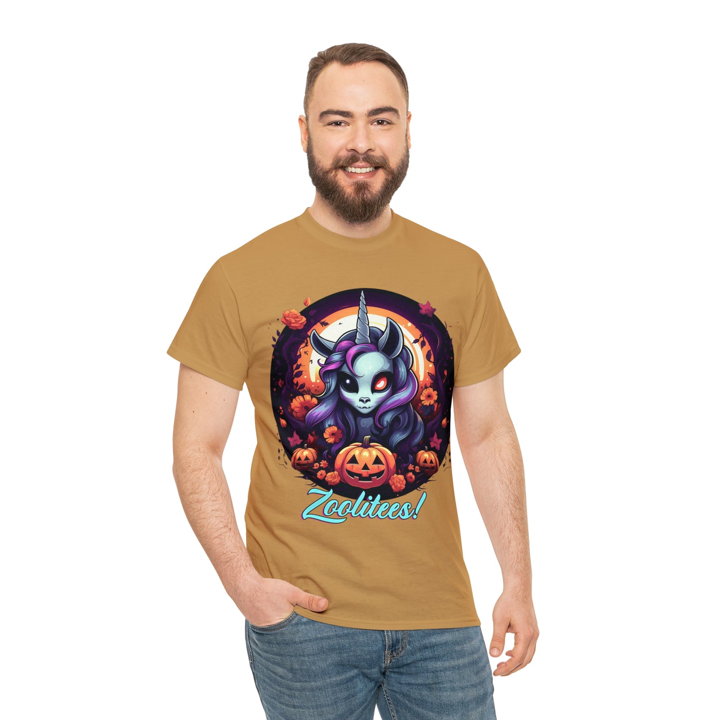 Halloween Unicorn Unisex Heavy Cotton Tee