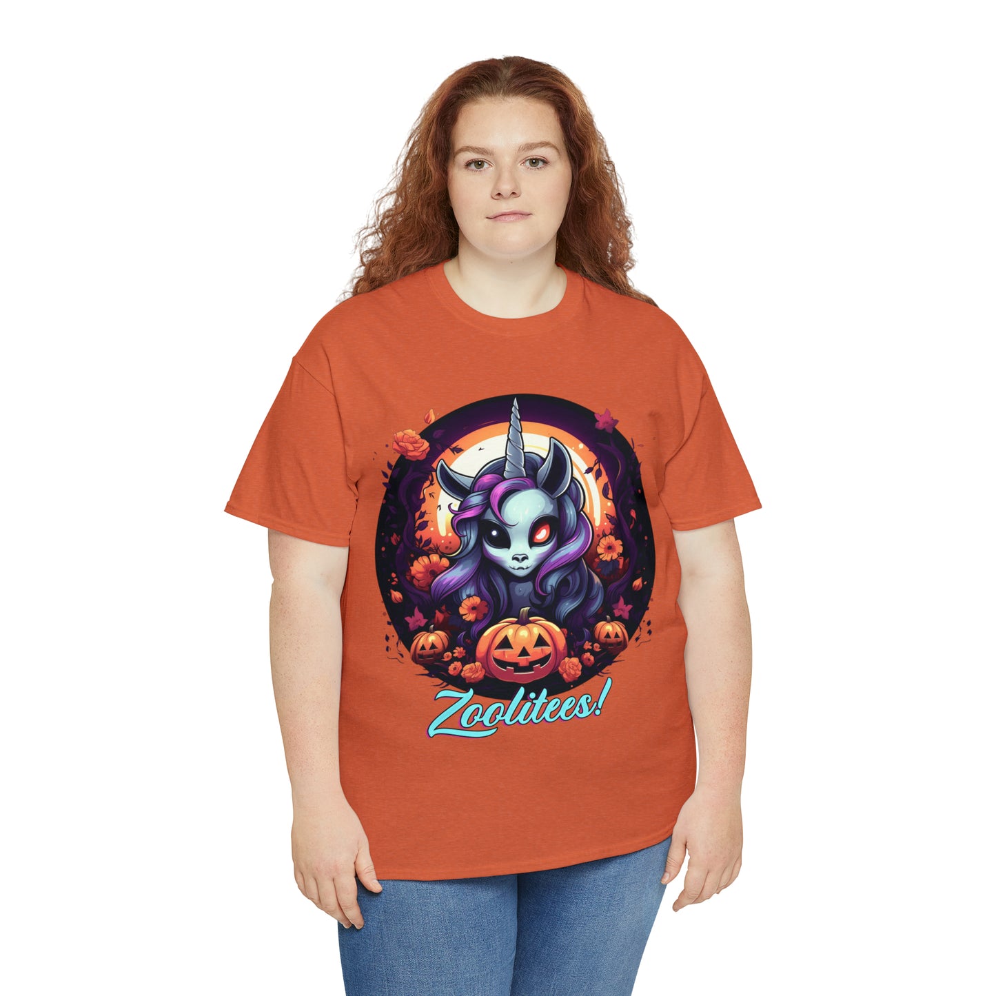 Halloween Unicorn Unisex Heavy Cotton Tee