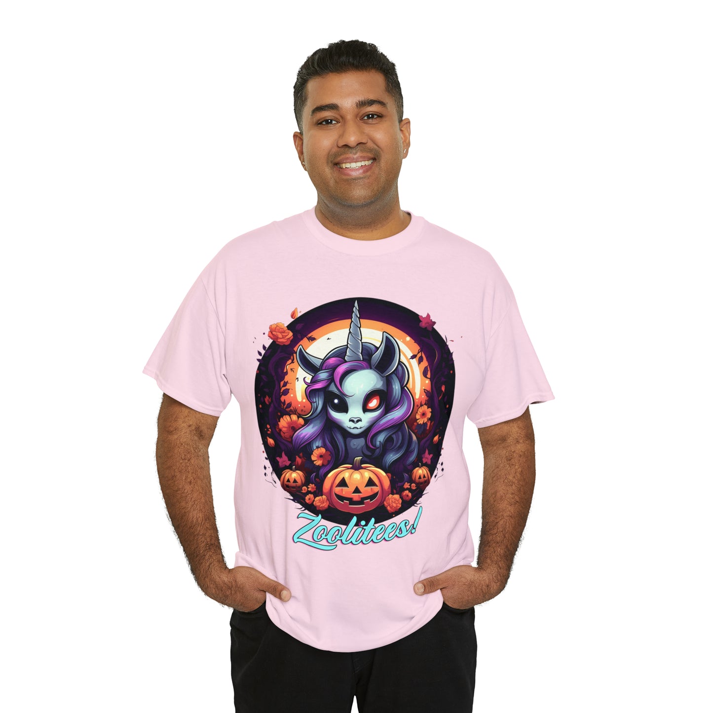 Halloween Unicorn Unisex Heavy Cotton Tee