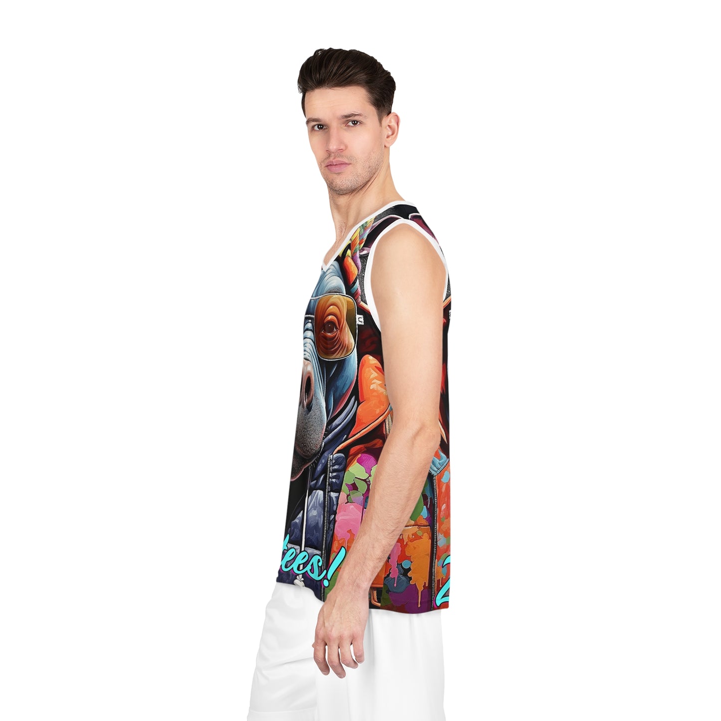 Hip-Hop Hippopotamus 2 Basketball Jersey