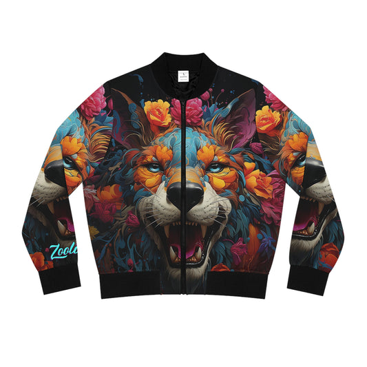 Women's Tibetan Lion Bomber Jacket