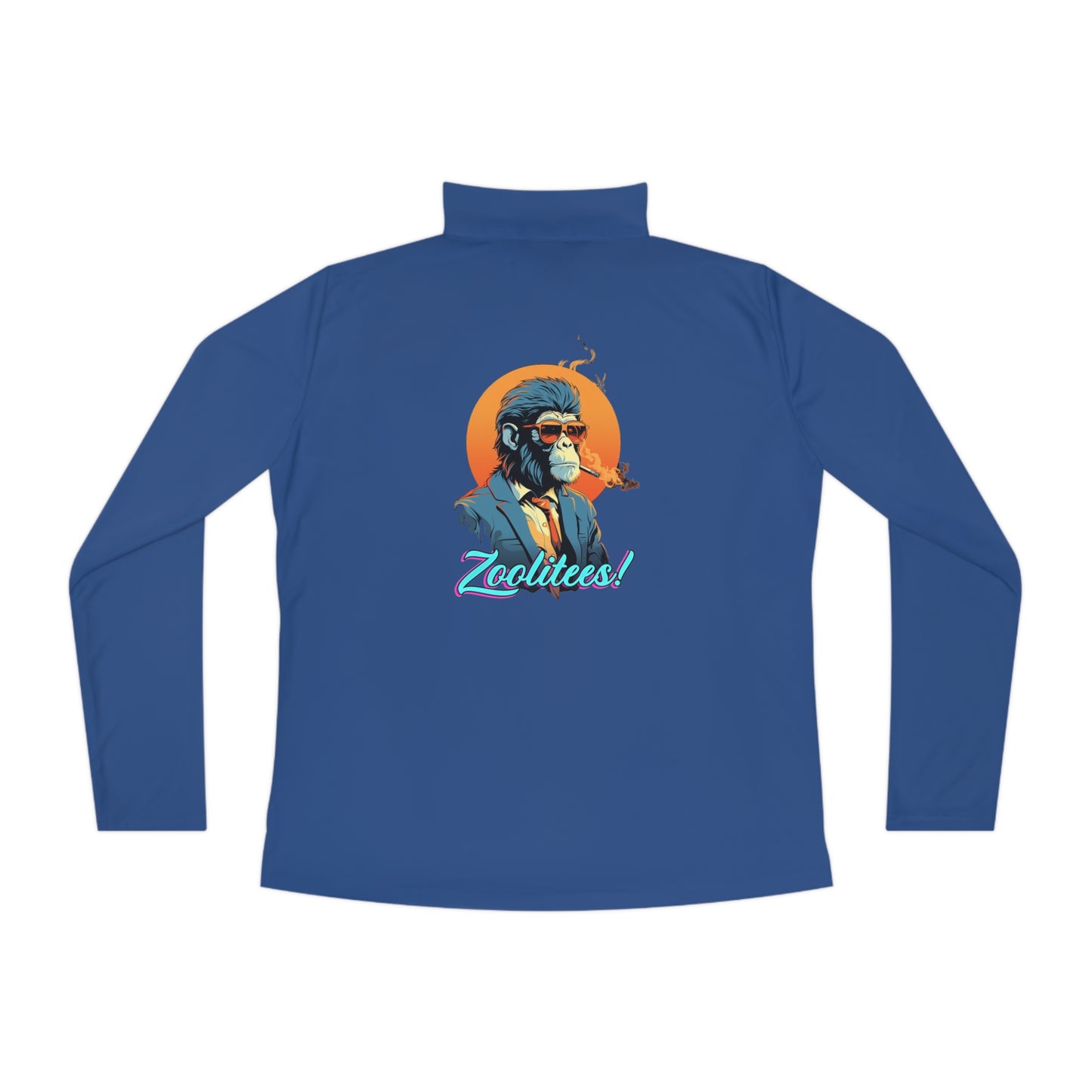 Smoking Monkey Ladies Quarter-Zip Pullover