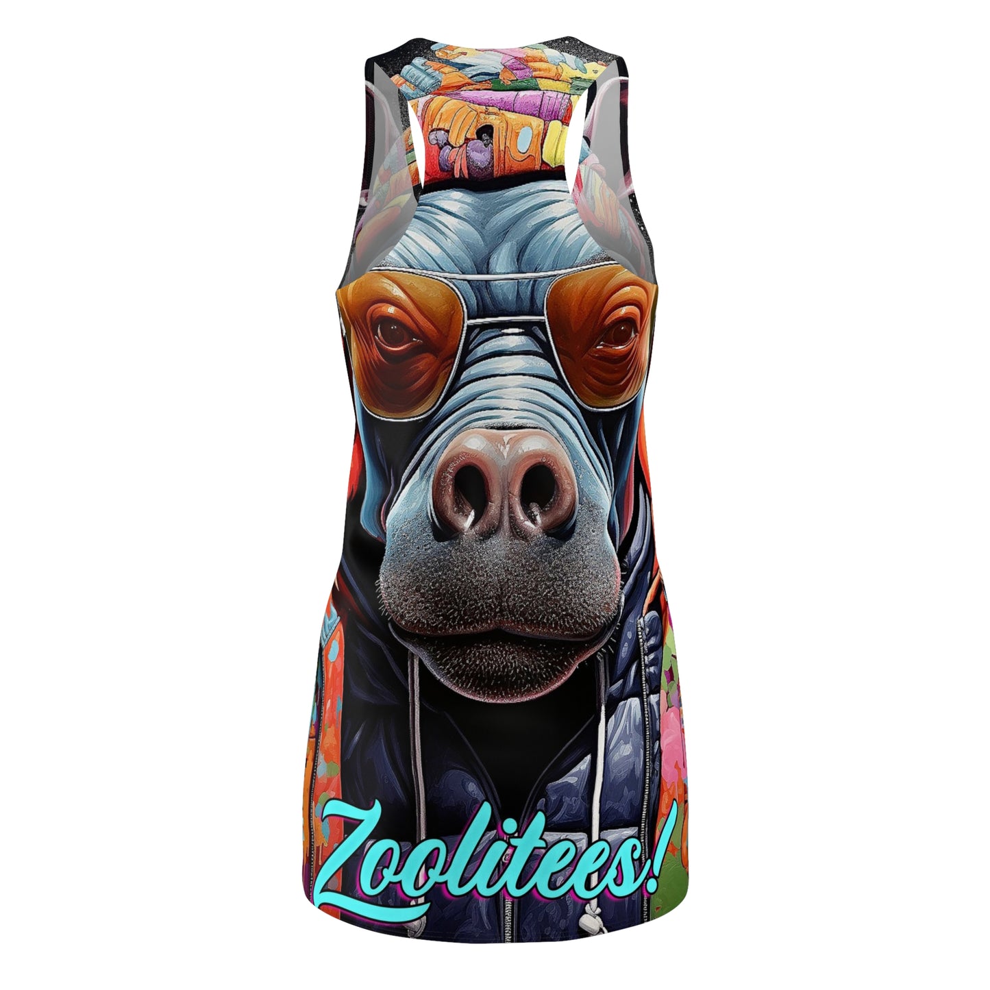 Hip-Hop Hippopotamus 2 Women's Dress