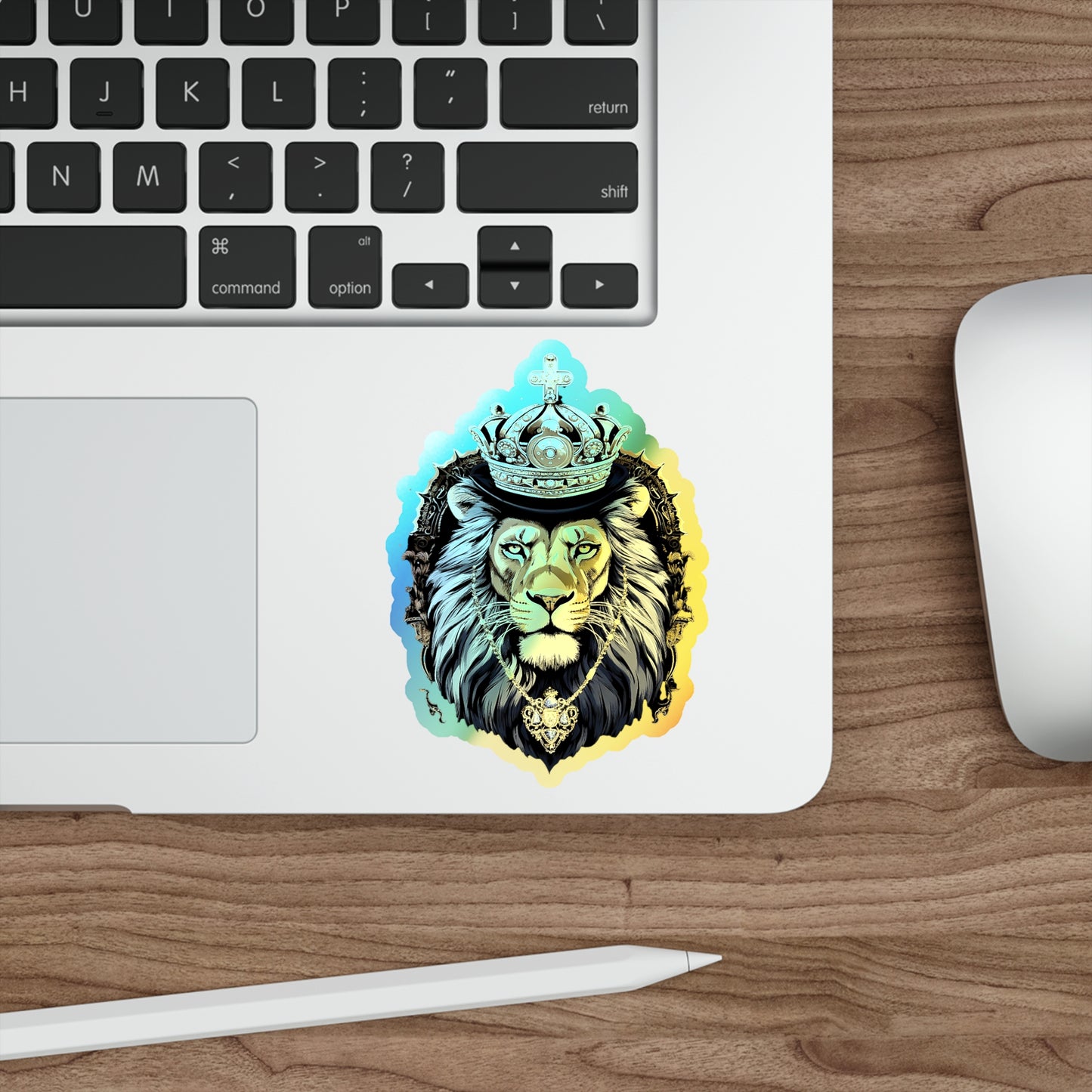 King Lion Holographic Die-cut Stickers