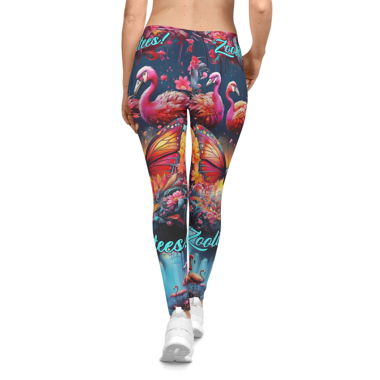 Butterfly Flamingo Women's Casual Leggings