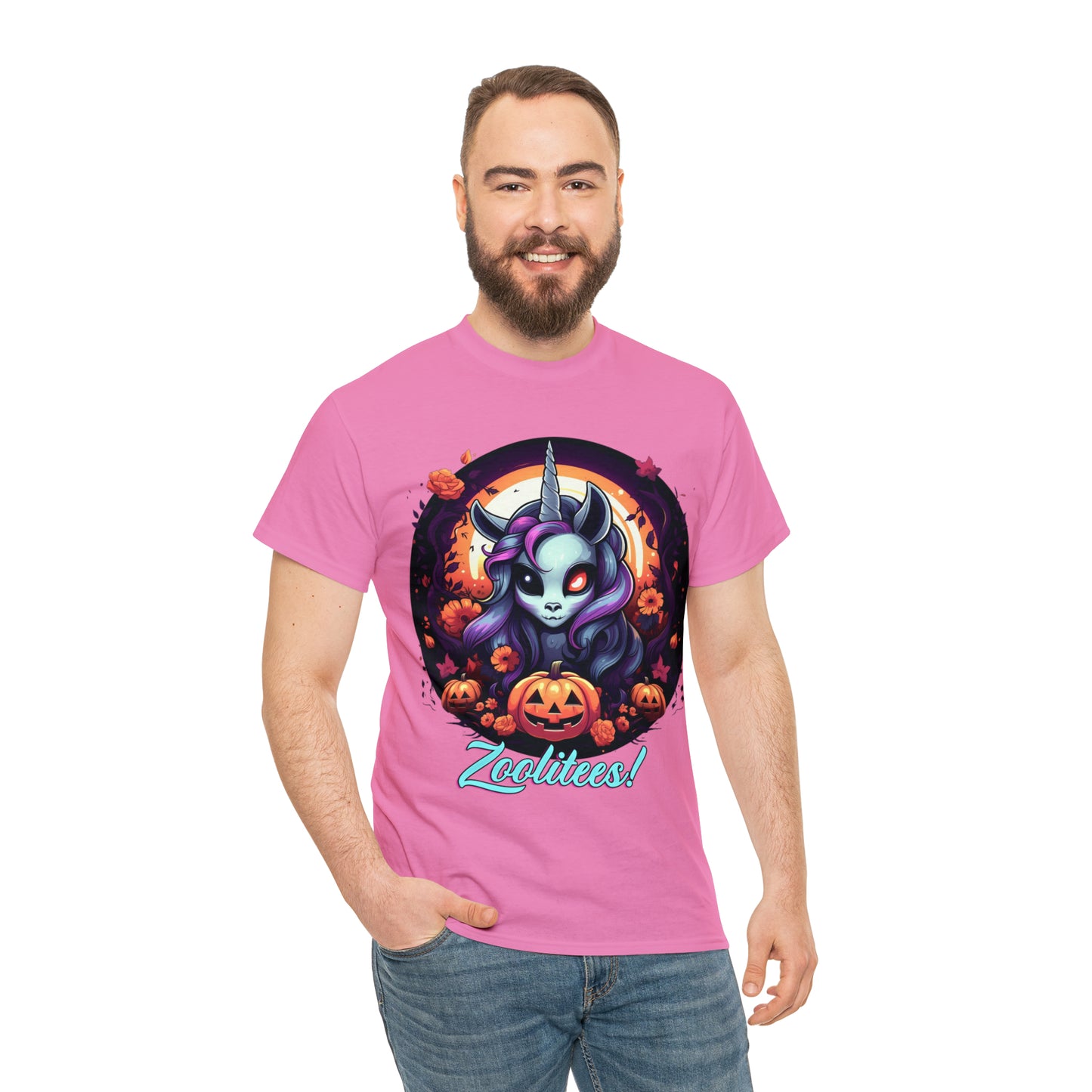 Halloween Unicorn Unisex Heavy Cotton Tee