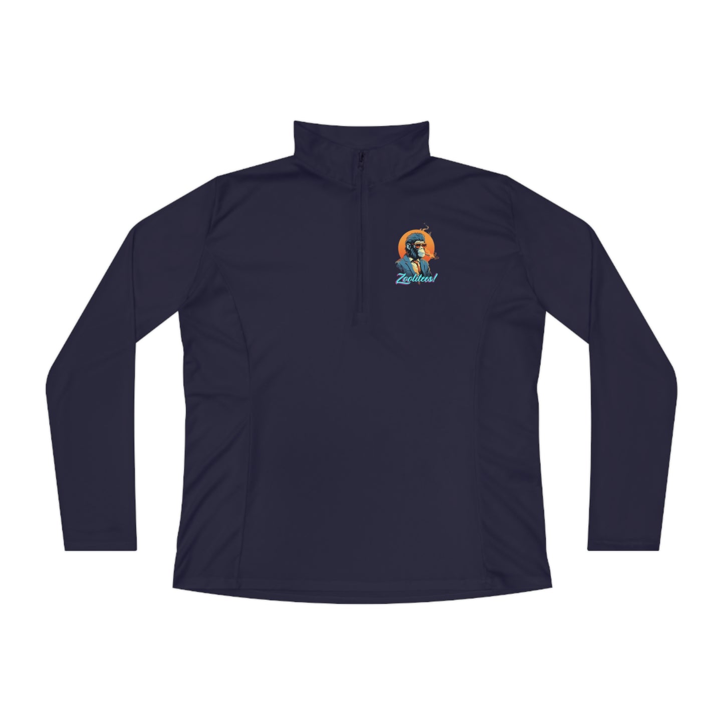 Smoking Monkey Ladies Quarter-Zip Pullover