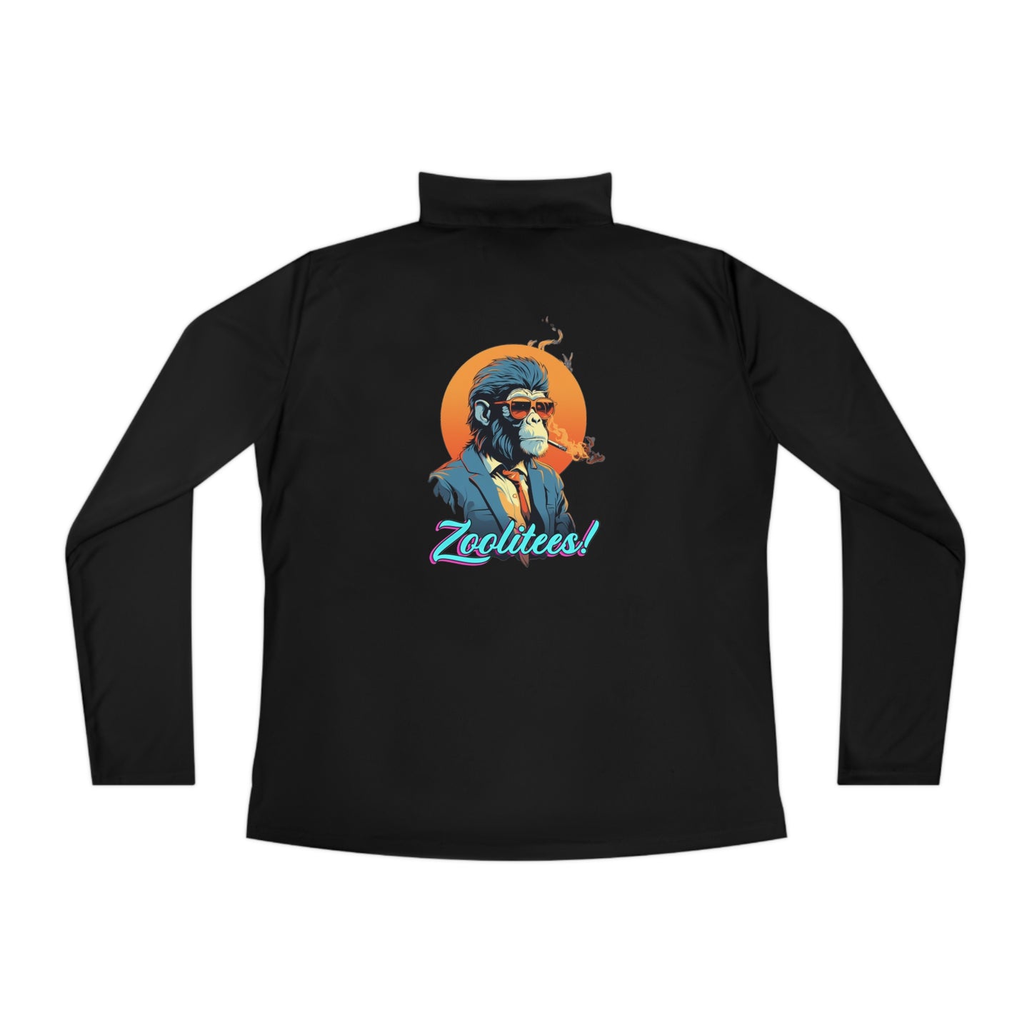 Smoking Monkey Ladies Quarter-Zip Pullover