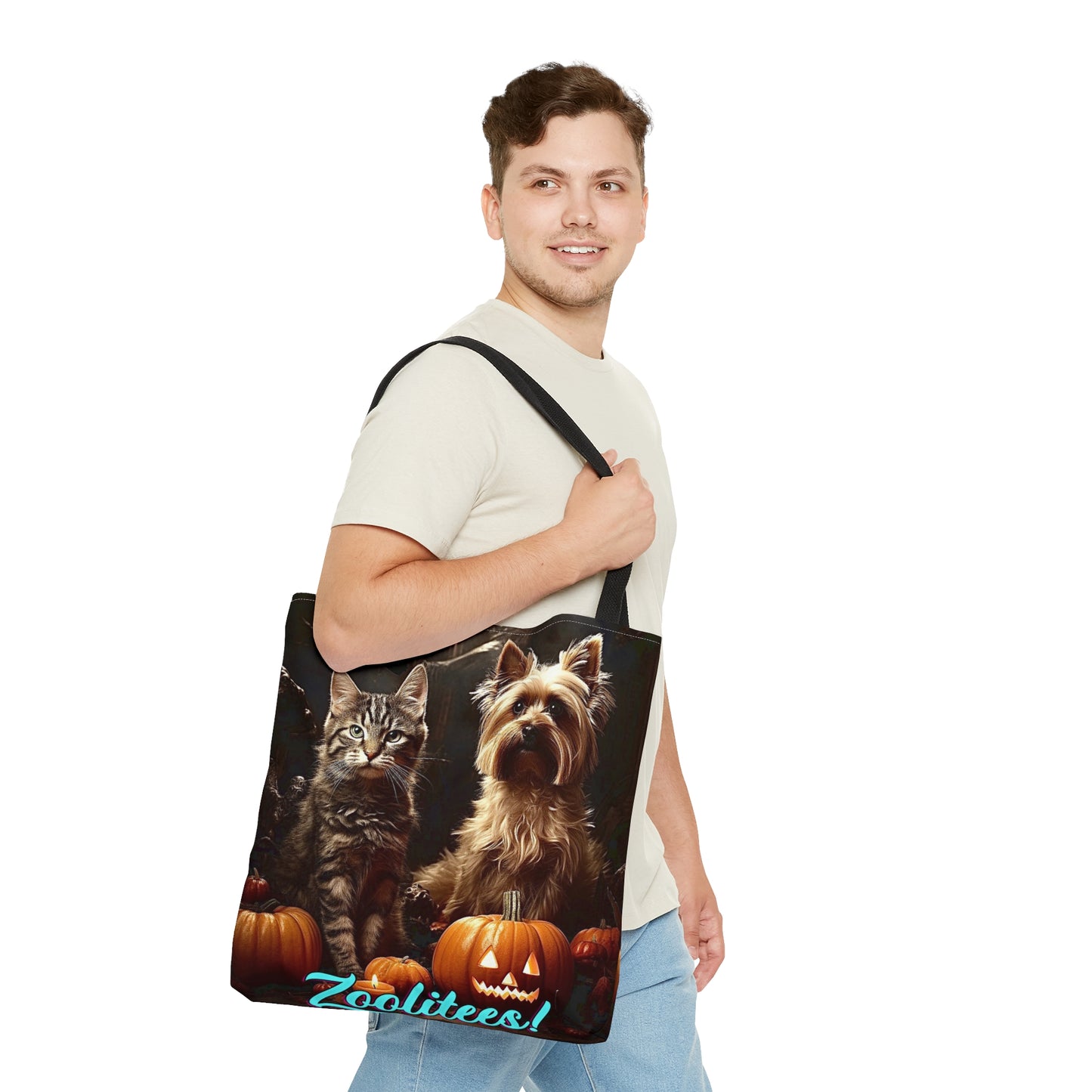 Cat & Dog Halloween Tote Bag