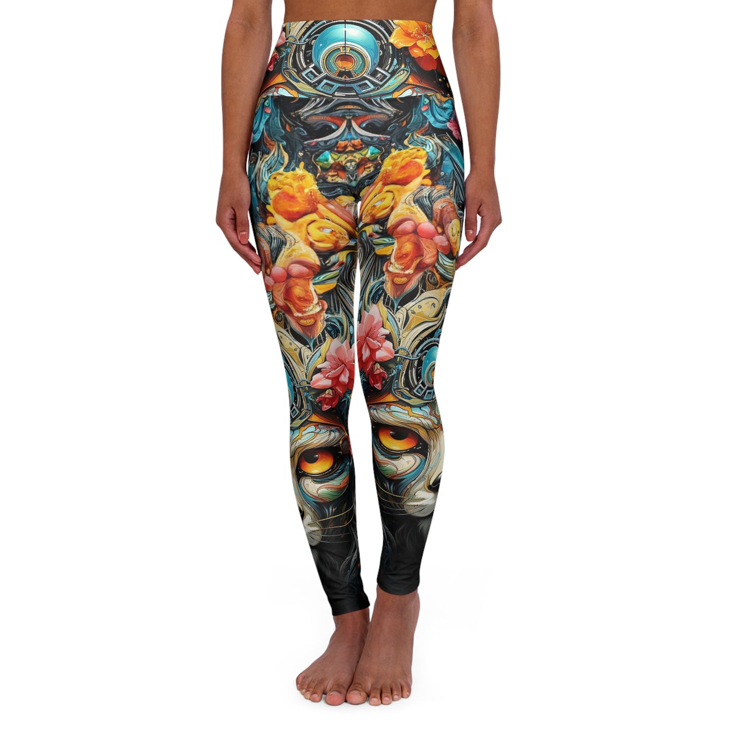 Focused Lion High Waisted Yoga Leggings