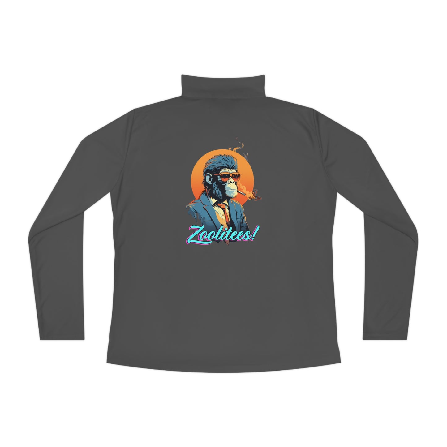 Smoking Monkey Ladies Quarter-Zip Pullover