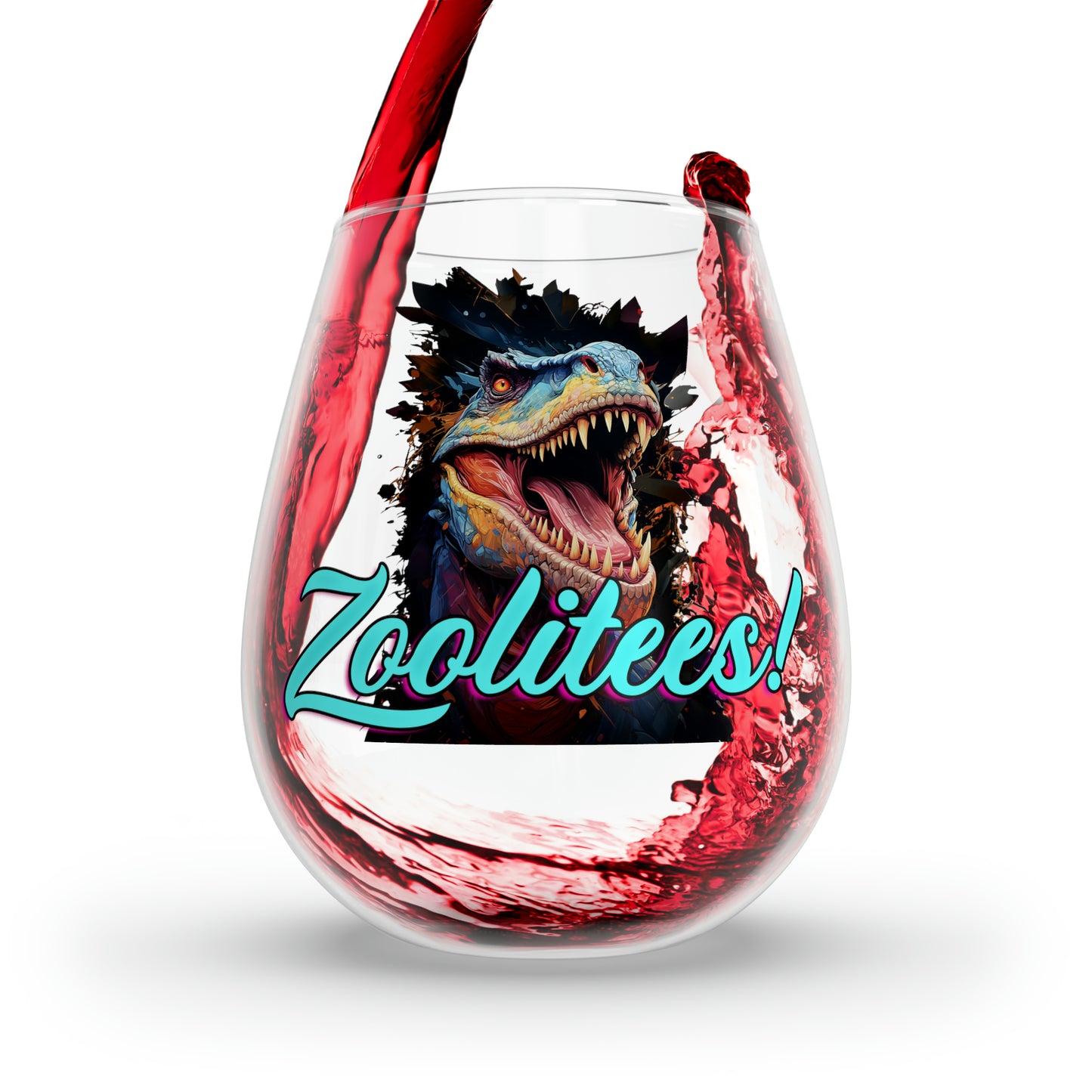 T-Rex Stemless Wine Glass, 11.75oz