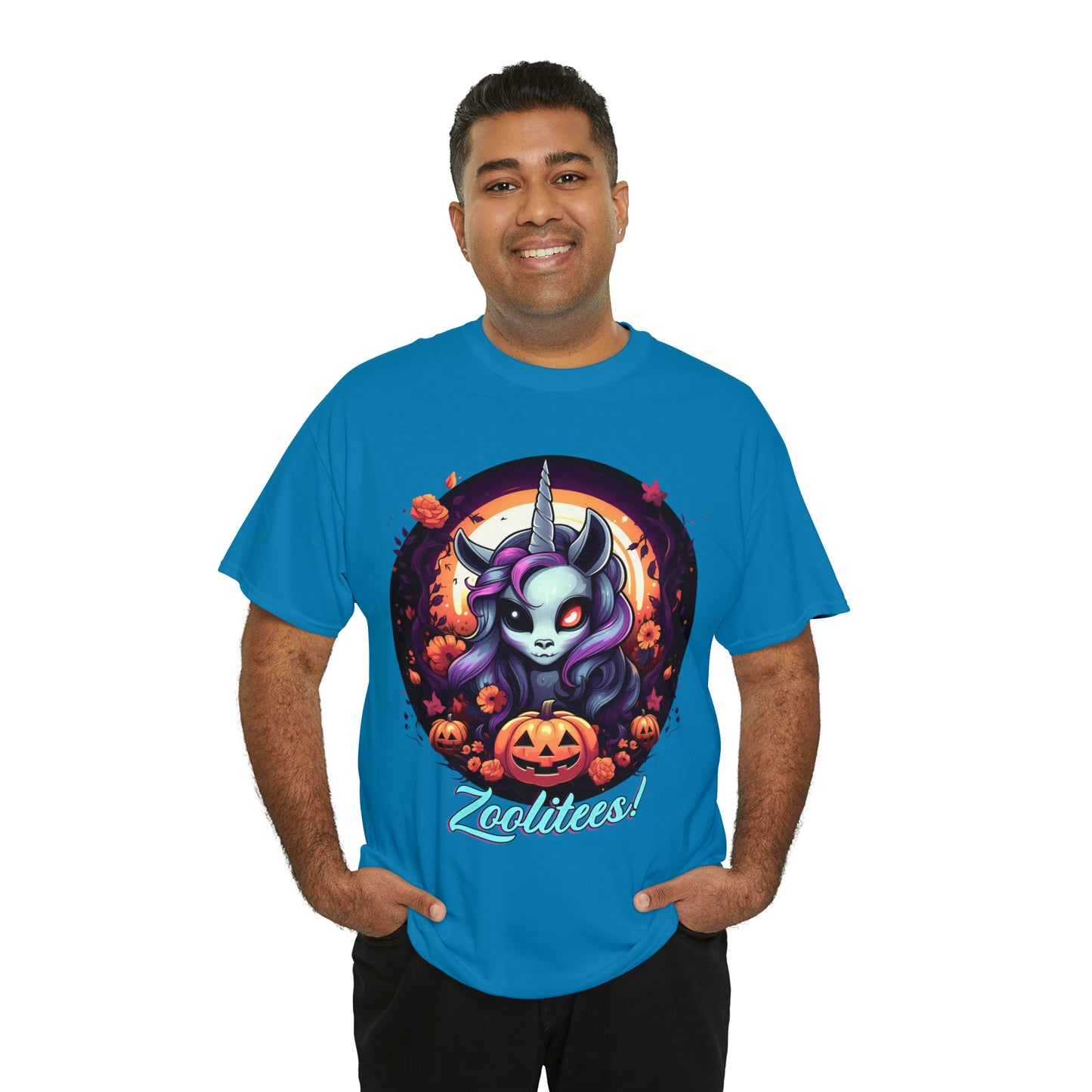 Halloween Unicorn Unisex Heavy Cotton Tee