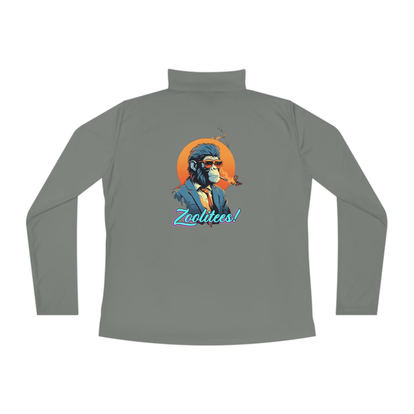 Smoking Monkey Ladies Quarter-Zip Pullover