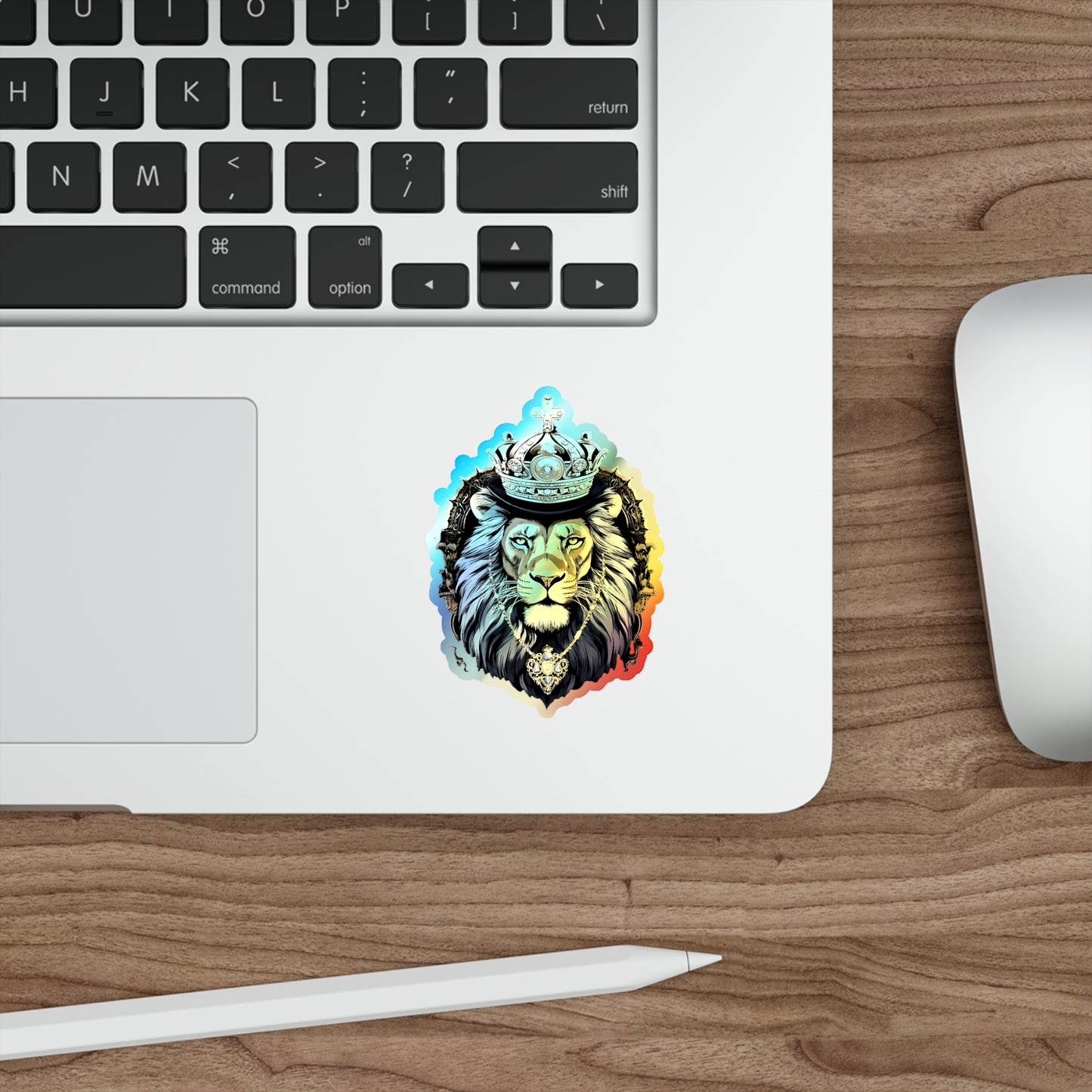 King Lion Holographic Die-cut Stickers