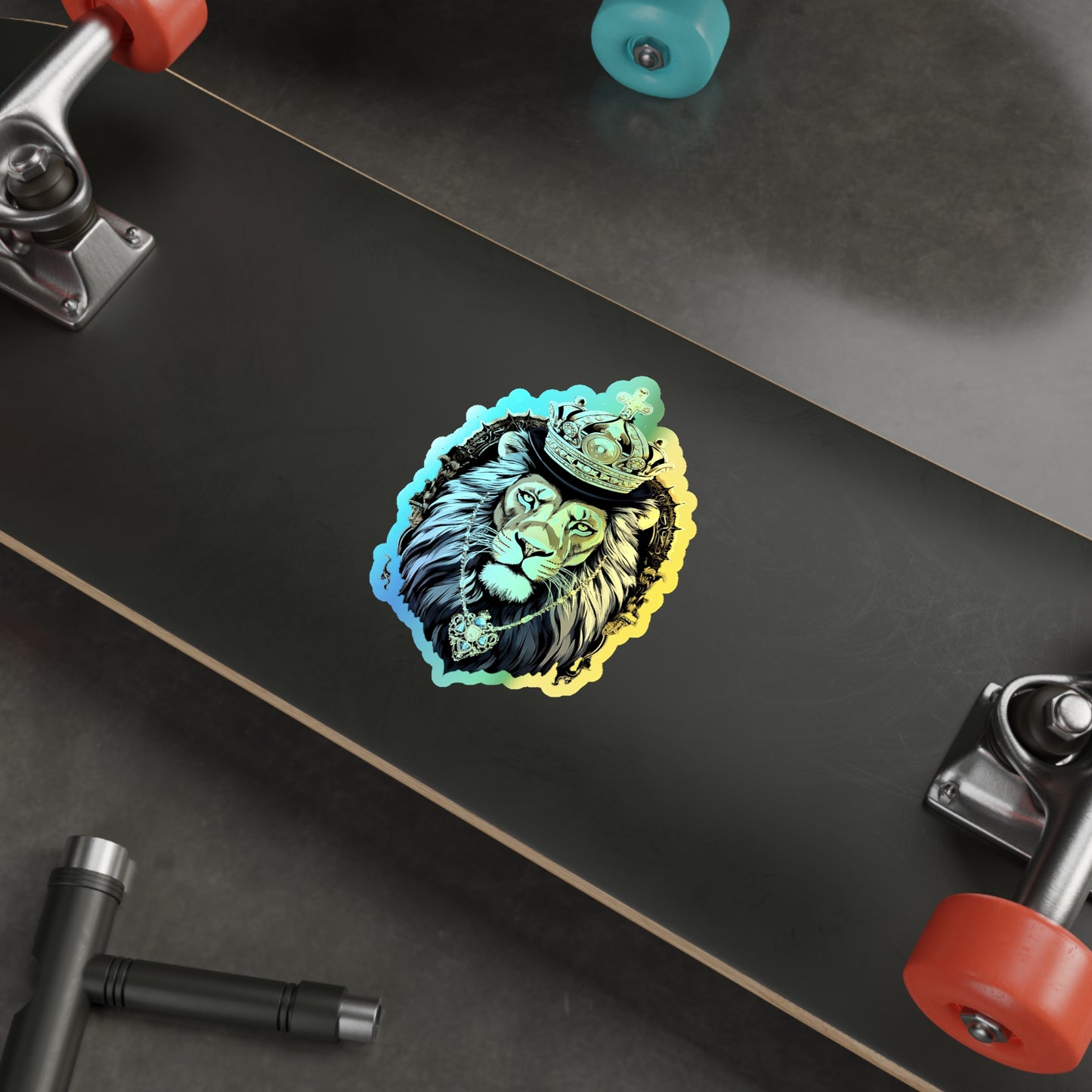 King Lion Holographic Die-cut Stickers