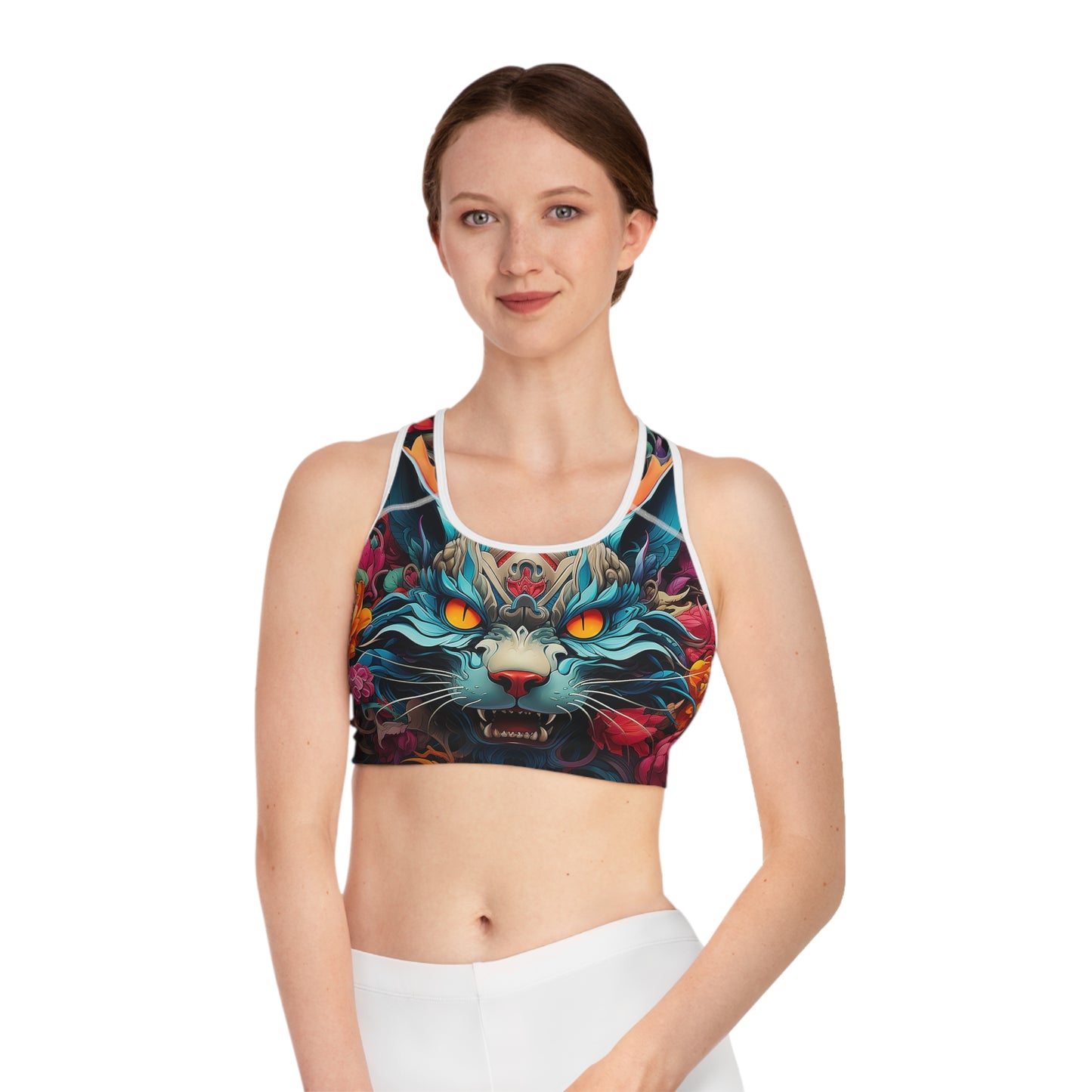 Cat Power Sports Bra (AOP)