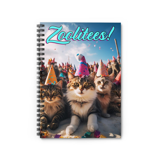 Cats in Party Hats - Spiral Notebook - Ruled Line