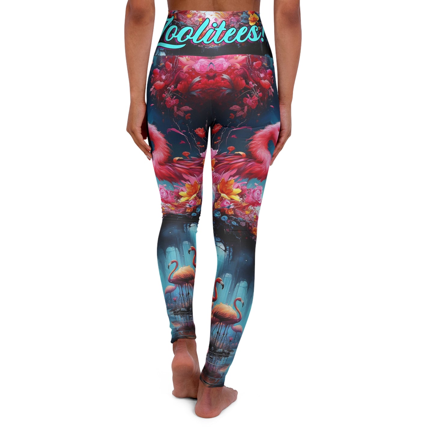 Flamingo High Waisted Yoga Leggings