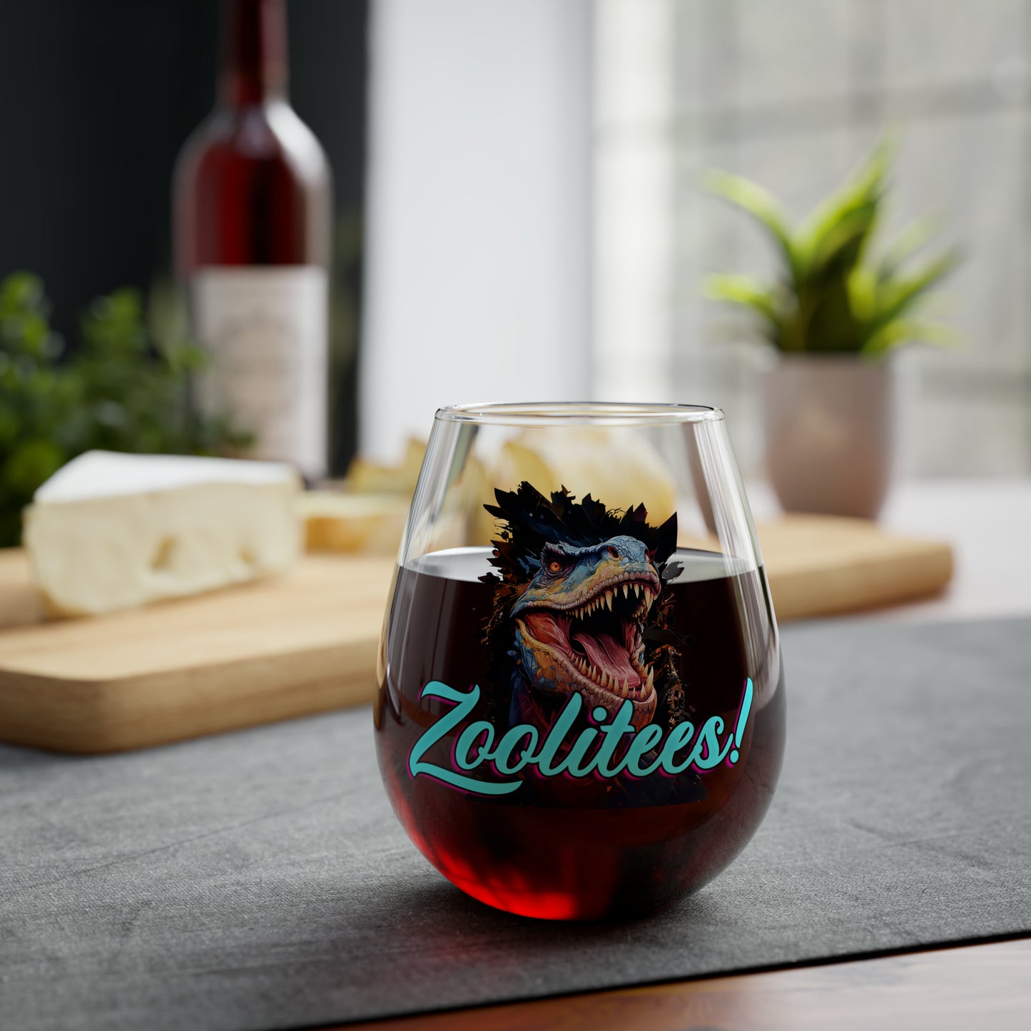 T-Rex Stemless Wine Glass, 11.75oz