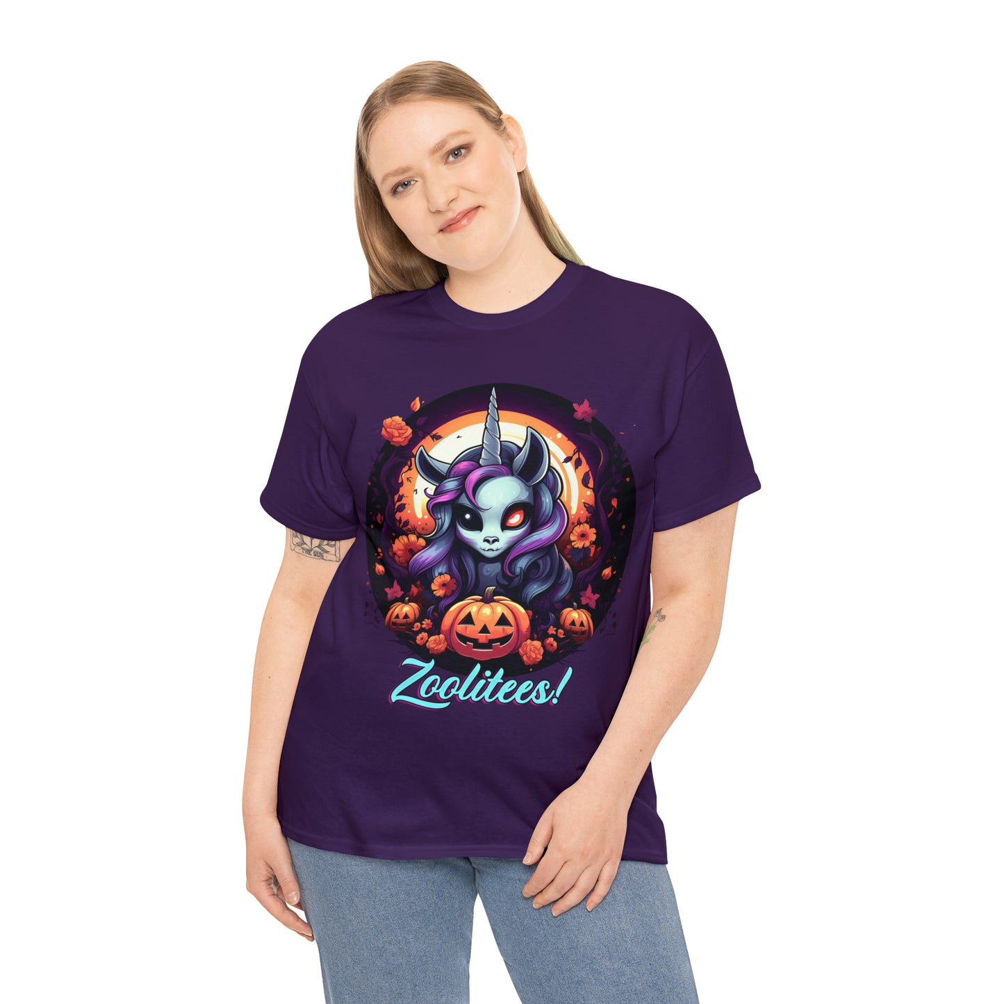 Halloween Unicorn Unisex Heavy Cotton Tee