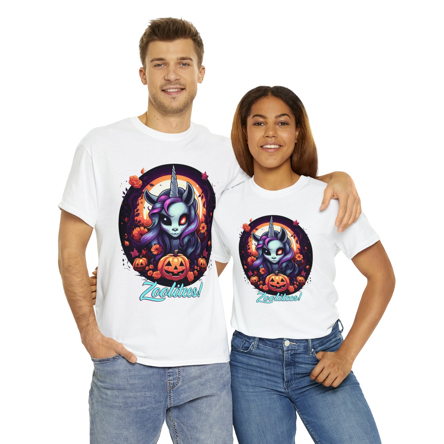 Halloween Unicorn Unisex Heavy Cotton Tee