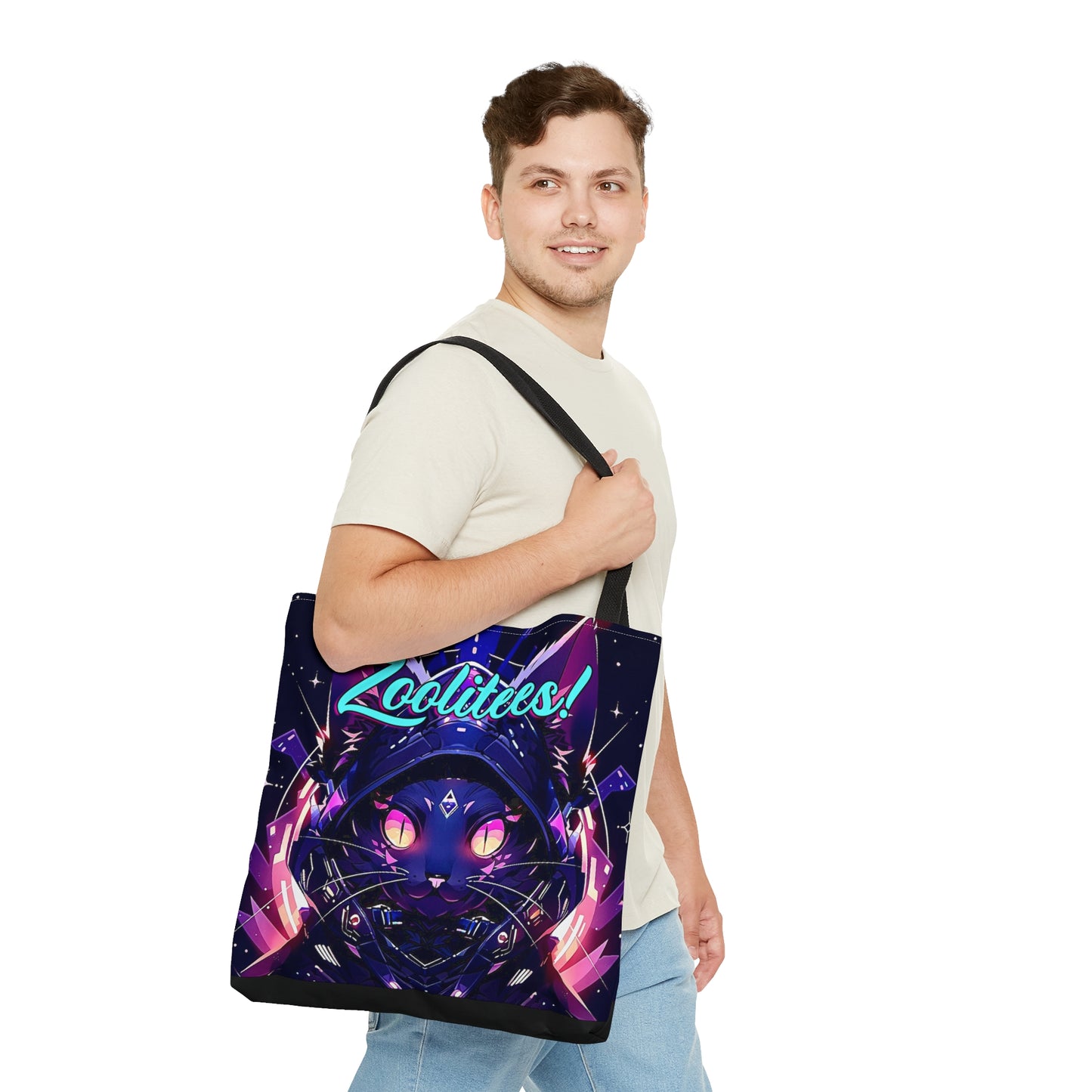 Cat Glow Tote Bag