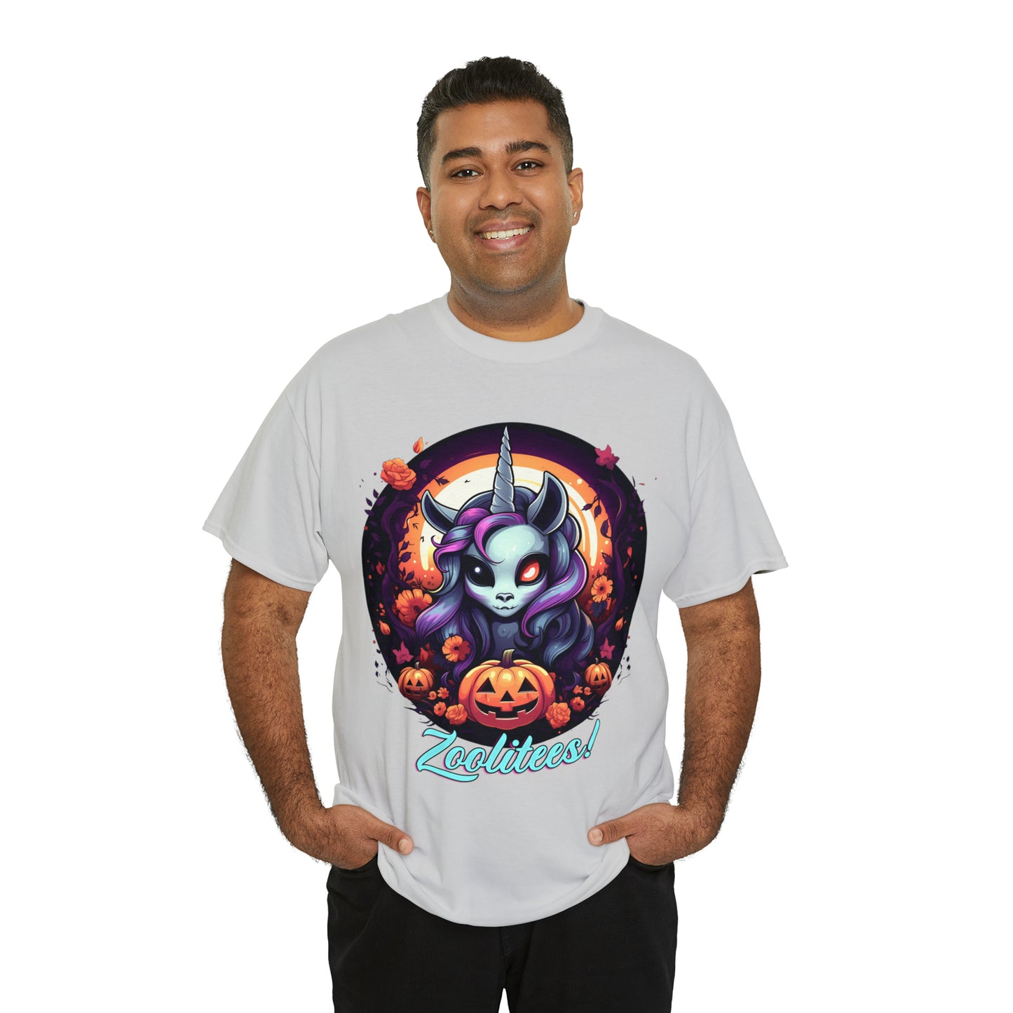 Halloween Unicorn Unisex Heavy Cotton Tee