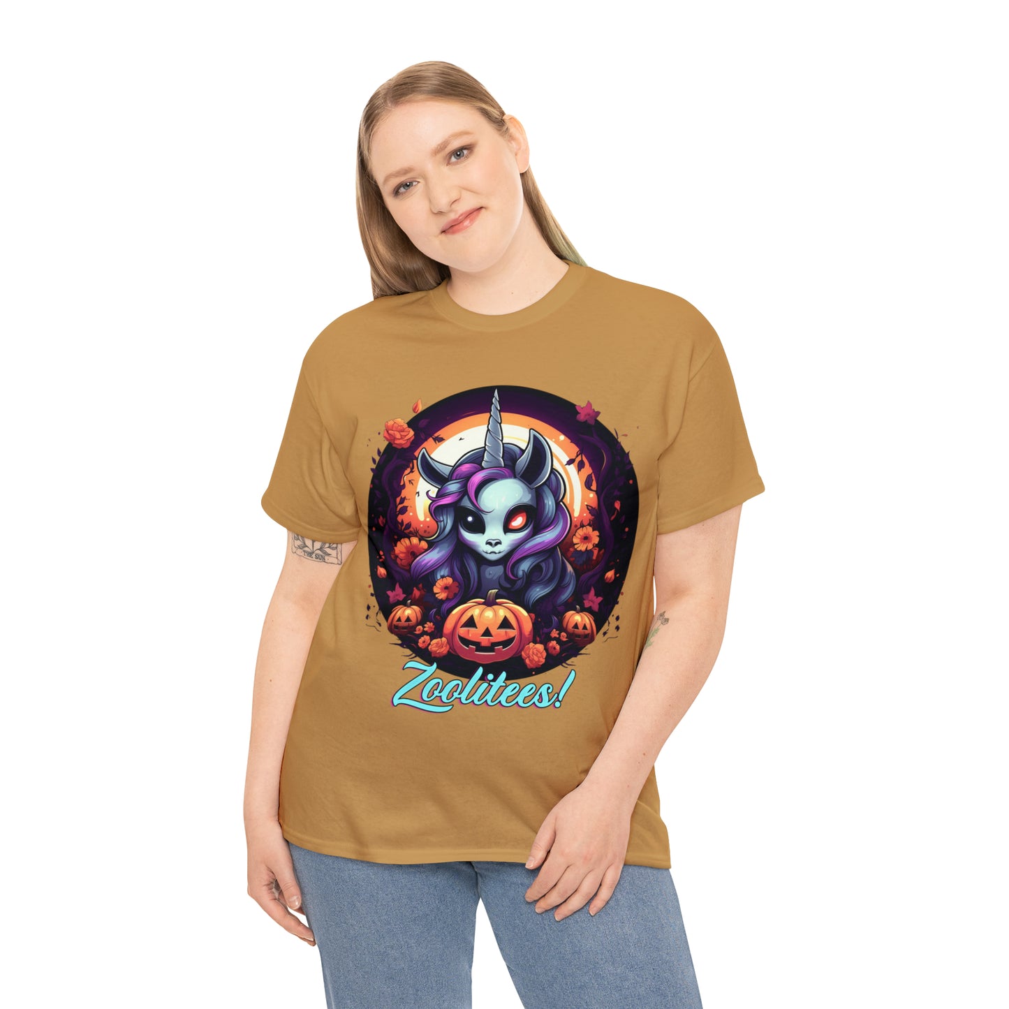 Halloween Unicorn Unisex Heavy Cotton Tee