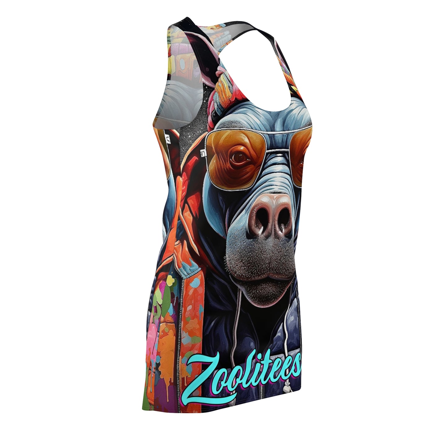 Hip-Hop Hippopotamus 2 Women's Dress