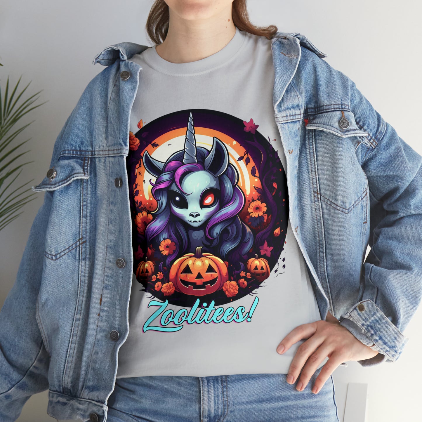 Halloween Unicorn Unisex Heavy Cotton Tee